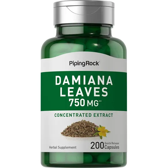Suplemento: Extracto De Hoja De Damiana De Piping Rock, 750