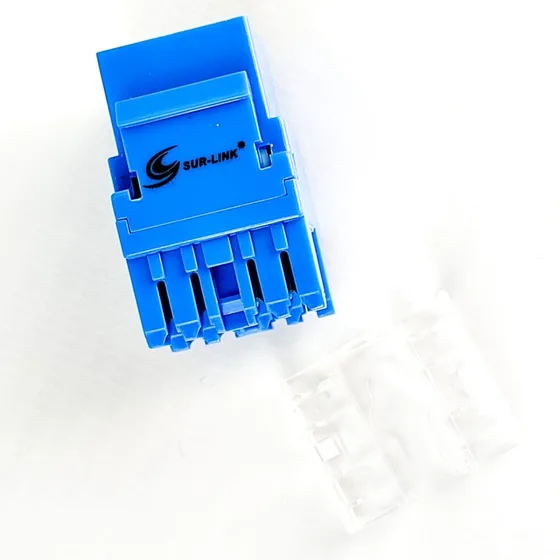 Jack Rj45 Categoría 6  Caja X 12 Unidades  Azul
