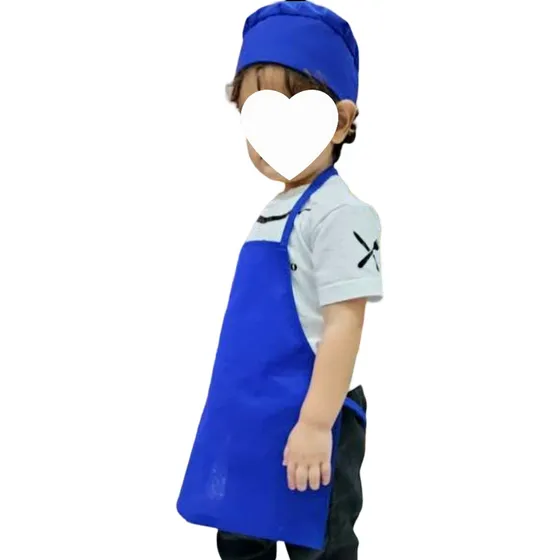 Delantal Y Gorro Niños, Mini Chef, Pintor, Tela Pop Colores