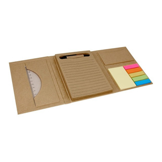 Libreta Ecológica, Bolífrafo Corto, Post-its/regla/tarjetero Libreta Ecológica, Bolífrafo Corto, Post-its/regla/tarjetero