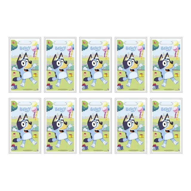 Pack 10 Bolsas Sorpresitas Bluey Original Cotillón