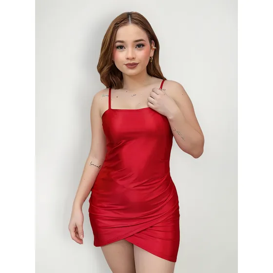 Vestido Satin Tiras