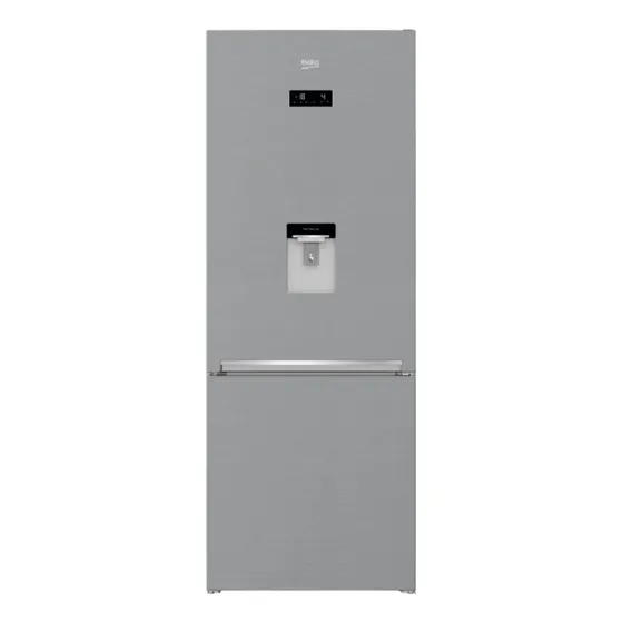 Heladera con freezer inverter Beko RCNE560E40DZXBN color look inox con capacidad de 497L 220V