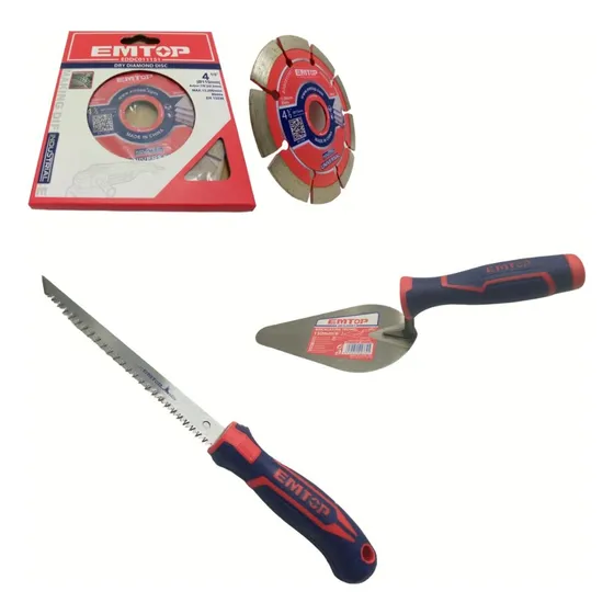 Juego Emtop De Disco Diamantado, Pala 6   Y Serrucho 6 