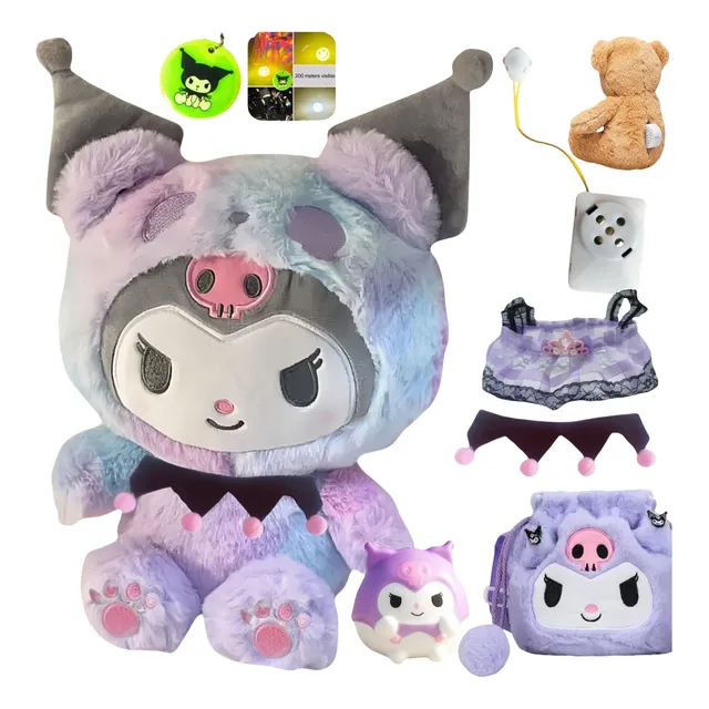 Muñeco De Peluche Kuromi Anime Plush Toys Y Bolsa De Felpa