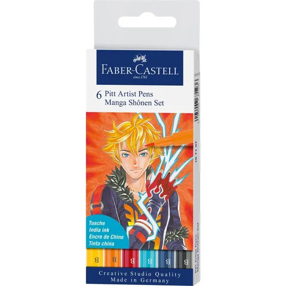 Rotulador Pitt Artist Manga Shônen Faber Castell Tinta China