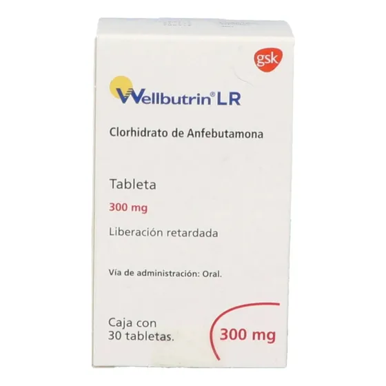 Wellbutrin Lp Tableta 300 Mg, 30 Tabletas