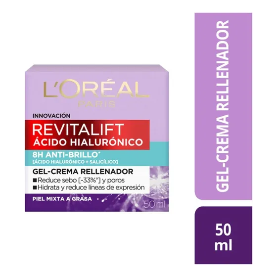 Crema Gel Revitalift Anti Arrugas Acido Hialurónico L'Oreal Paris 50ml