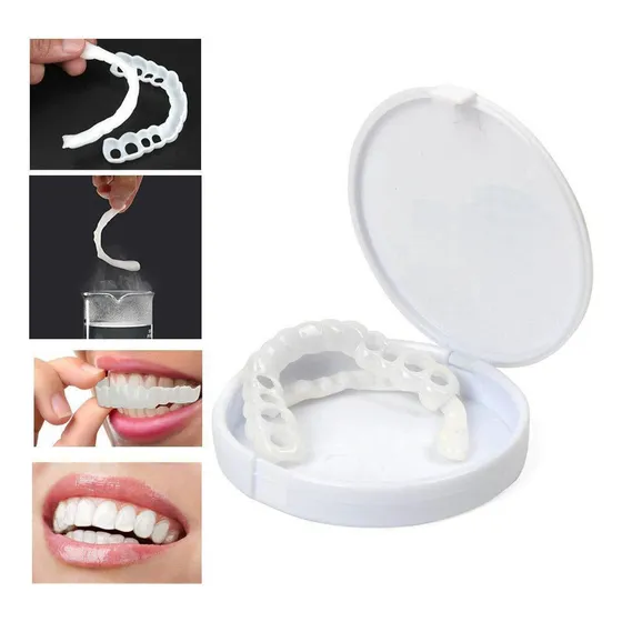 Nuevo Par De Dentaduras Postizas Temporales Recubiertas