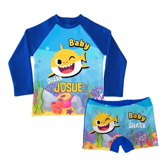 Conjunto De Traje De Baño Niño Niña Baby Shark