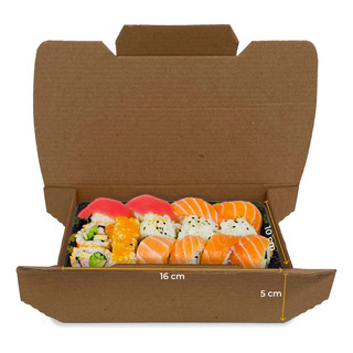 Cajas Para Alitas, Papas, Sushi Etc. 16x10x5 - 100 Pzas Cajas Para Alitas, Papas, Sushi Etc. 16x10x5 - 100 Pzas
