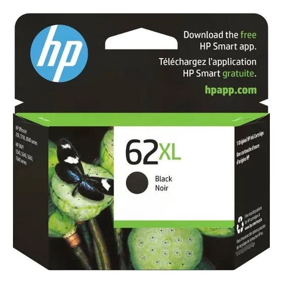 Cart. Tinta Hp 62xl Alta Capacidad. Negro. Hp Officejet/envy