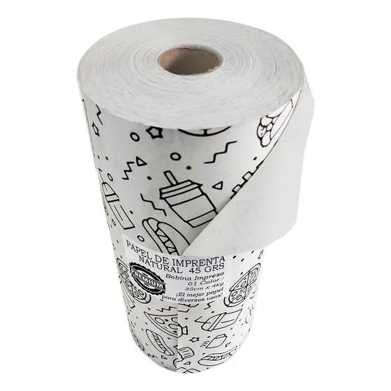 Papel Para Envolver 45g Impreso 1 Color 35cm. X 4kg (pack)