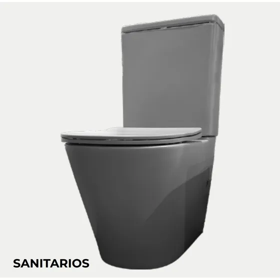Vitt Wc Sanitario A Piso Gris Mate Tanque Alto Redondo