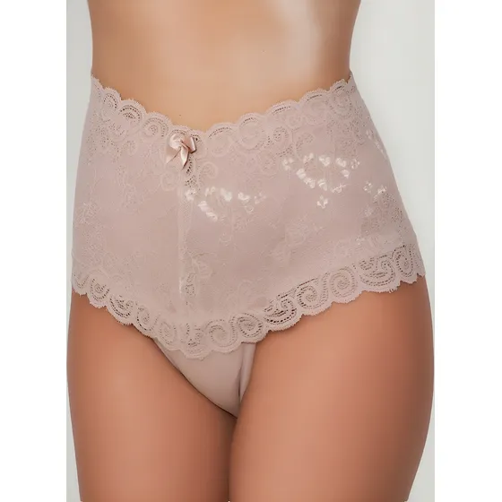 Calcinha Cintura Alta Com Renda Modeladora