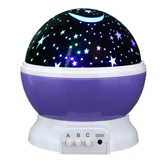 Lampara Proyector Estrellas Luz Led Giratoria Bebe Niños