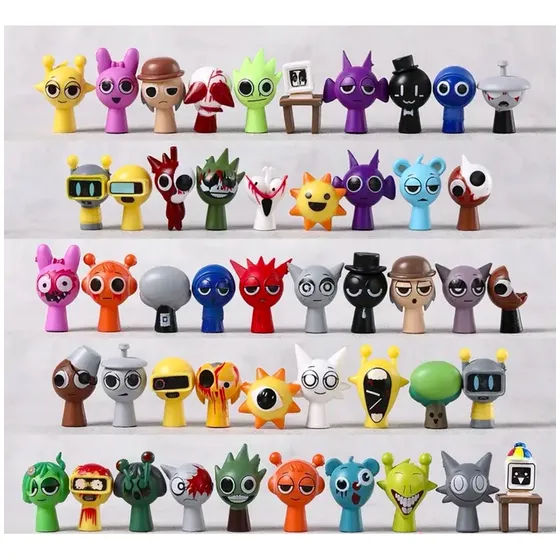 Sprunki Set De 48 Personajes De Colección