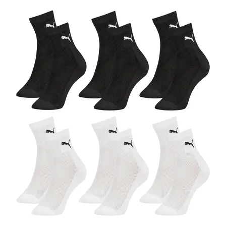 Kit 6 Pares Meias Puma Cano Médio Esportiva Algodão Original