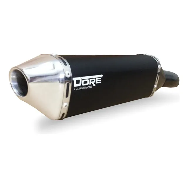 Escape Dore + Curva Inox Cg 150 Titan Ks/es ...08 Preto