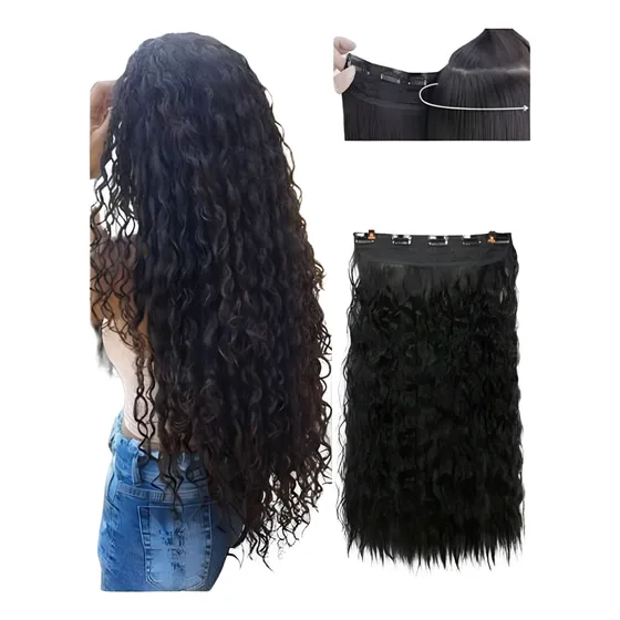 Aplique Tic Tac Cacheado Afro Bio Humano 60 Cm 150 Gramas 