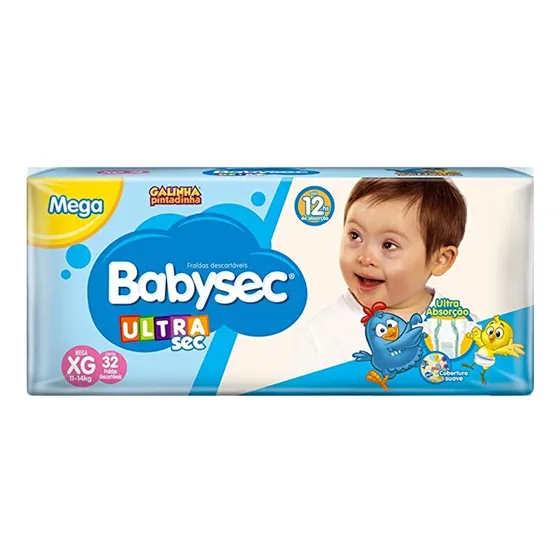 Fralda Babysec Galinha Pintadinha Xg 30 Unidades