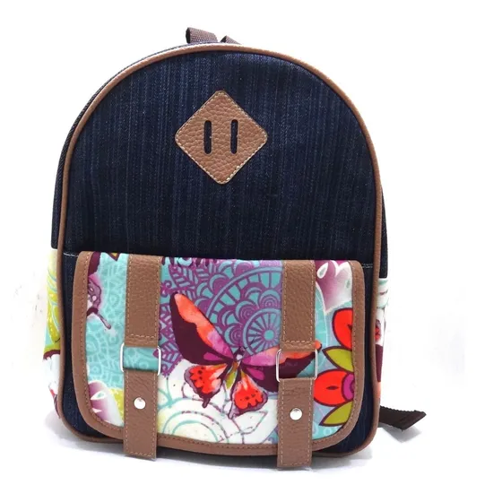 Bolso Morral Mini Universitario Colegial Jean Flores Escolar