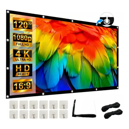 Pantalla Para Proyector Portatil 120 Pulgadas 16:9 Proyecció