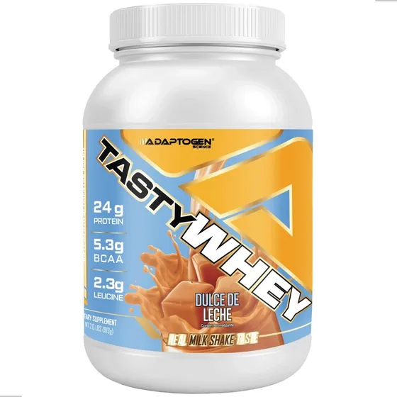 Suplemento Tasty Whey 3W Gourmet Whey Protein Adaptogen Science Pote 900g sabor Doce de Leite