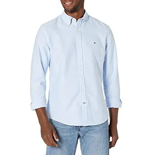 Tommy Hilfiger Hombre De Manga Larga Oxford Botón De 2h9pb