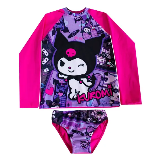 Traje De Baño De Kuromi Playera Con Bikini