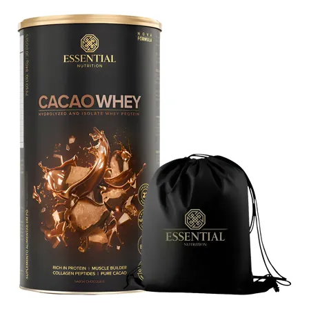 Cacao Whey 30 Doses Essential Nutrition + Mochila Exclusiva Cacao