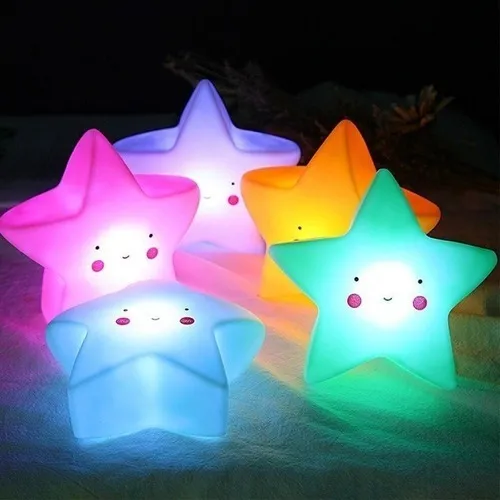 Velador Lampara Estrella Luz Noche Led Bebe Infantil Niños