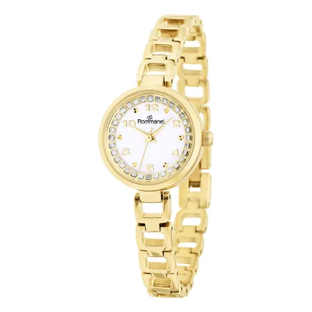 Relogio Analogico 650100 Social Dourado