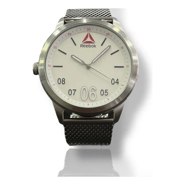 Reloj Reebok Análogo De Caballero, En Acero Inoxidable Plateado Plateado Blanco