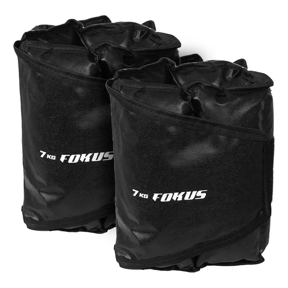 Caneleira De Peso 7kg Preto Par Tornozeleira Peso Academia
