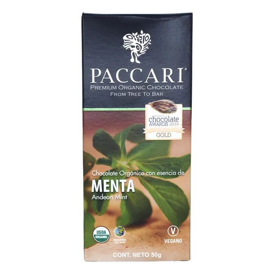 Paccari Chocolate Orgánico Con Menta