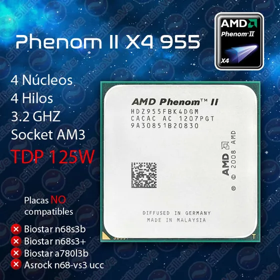 Procesador Amd (phenom Ii X4 955 ) Socket Am3