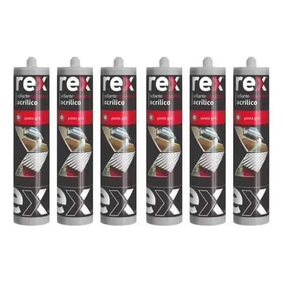 Silicona Sellador Tapagoteras Rex 300 Ml. (6 Unidades)