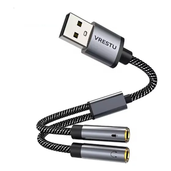 Adaptador De Sonido Externa Usb Jack 3,5mm Usb De Audio