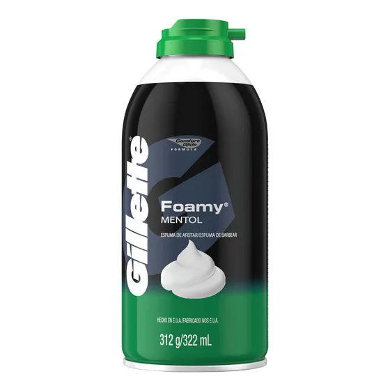 Espuma De Afeitar Gillette Foamy Mentol X 322 Ml