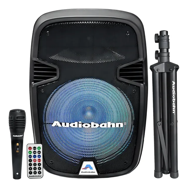 Bafles De 15 Pulgadas Recargable Asg150i Audiobahn Color Negro