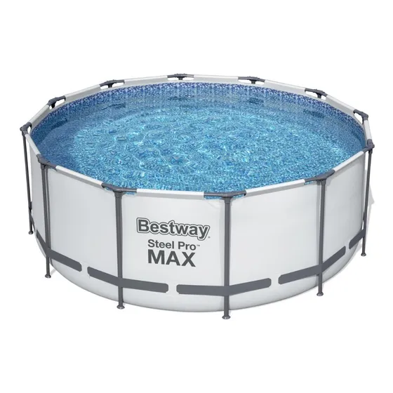 Pileta Redonda Bestway Steel Pro Max 56420 Color Gris 10.250L