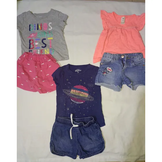 Set Conjunto De Blusa Y Short Para Niña Talla 3 Usado