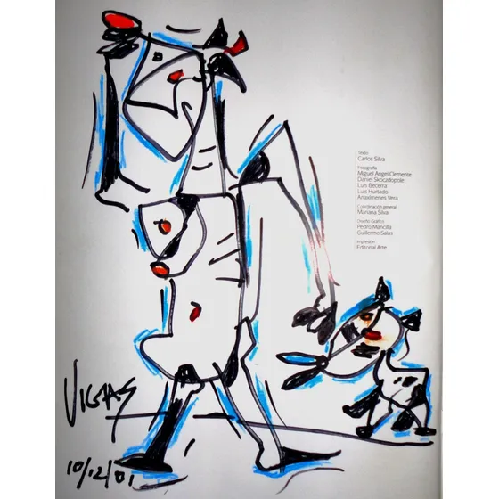 Dibujo Original De Oswaldo Vigas. Favor Leer Descripción