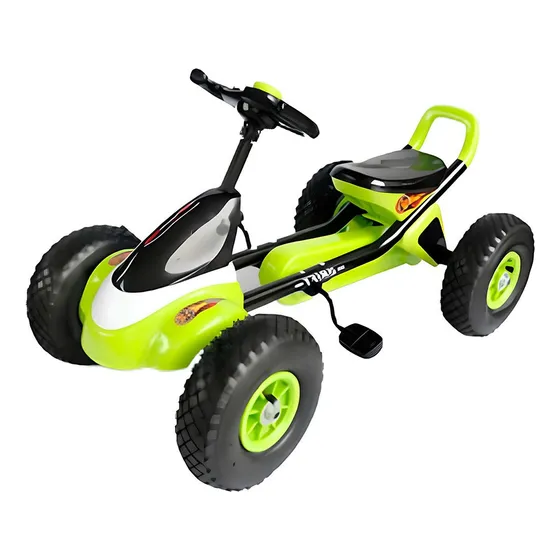 Kart A Pedal Auto Niños Ruedas De Goma Inflables Vamosajugar