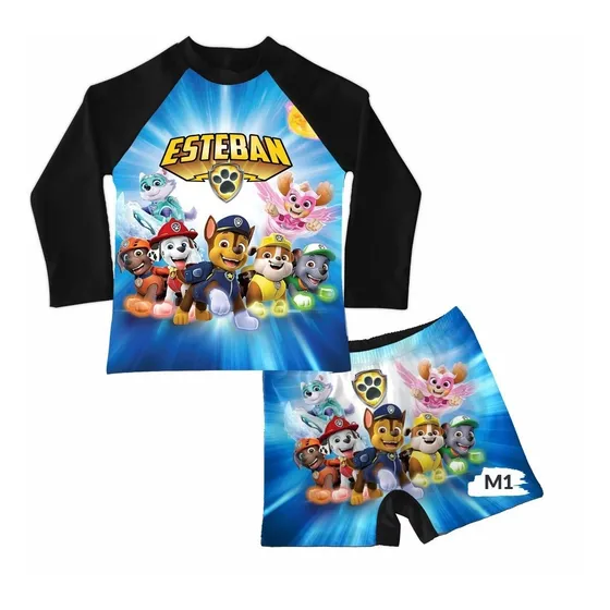Conjunto De Traje De Baño Para Niño Paw Patrol