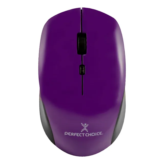 Mouse Inalámbrico con Sensor Óptico Conector Usb 1600 Dpi Perfect Choice Pc-045113 Color Morado