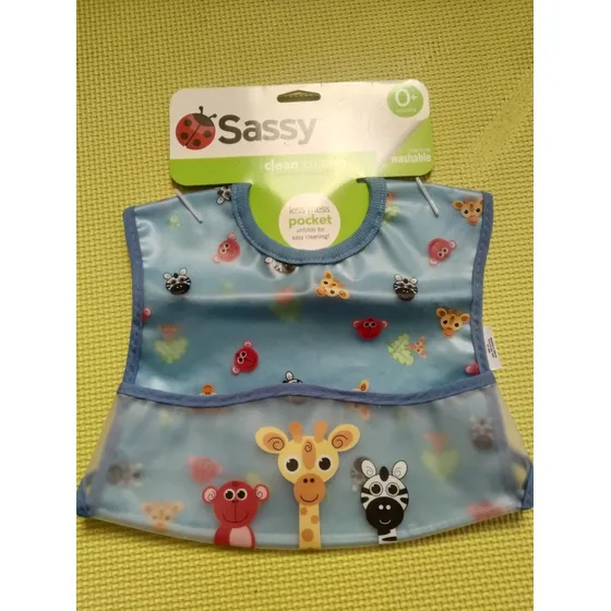 Babero Para Niño Impermeable Lavable Figu Granja Marca Sassy
