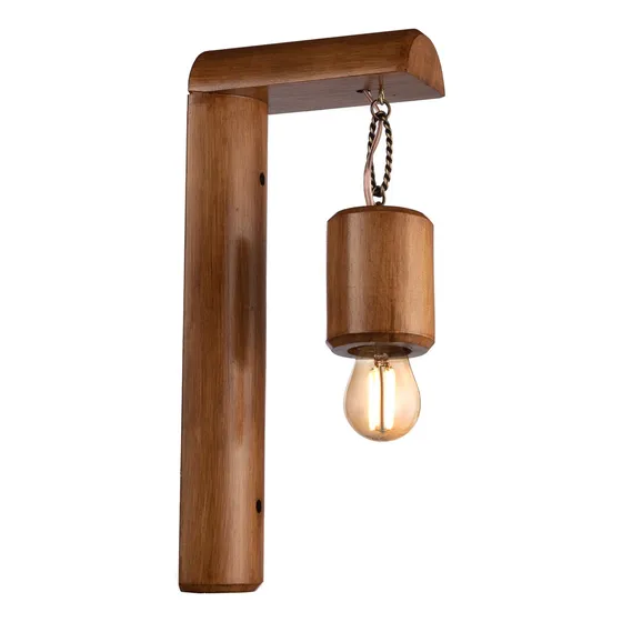 Arandela Luminária Parede Madeira Varanda Pergolado Rancho