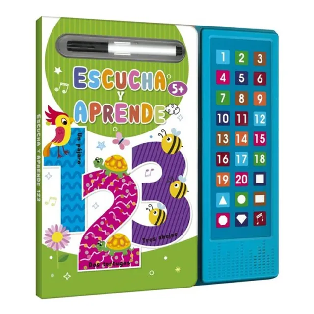 Libro Didáctico Escucha Y Aprende 123 Sonidos Escribir Niños